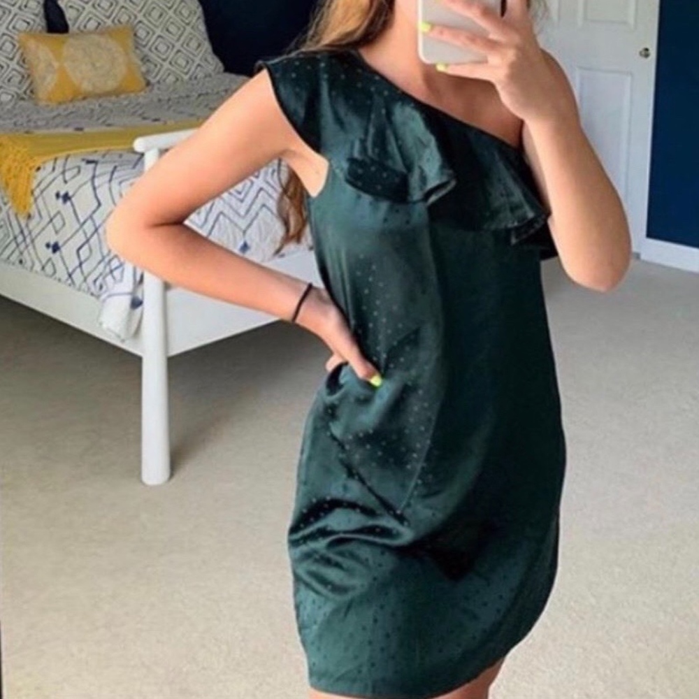 Madewell silky polka dot dress